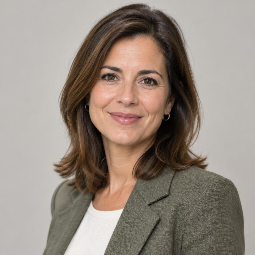 Portrait of a smiling woman journalist