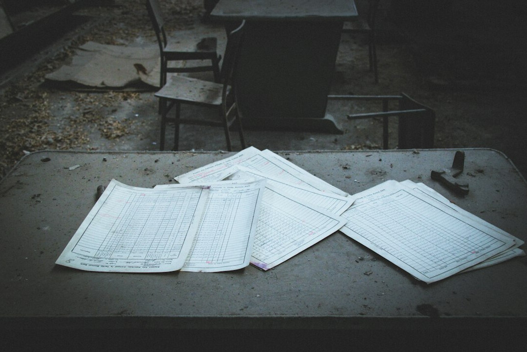 secret documents on table